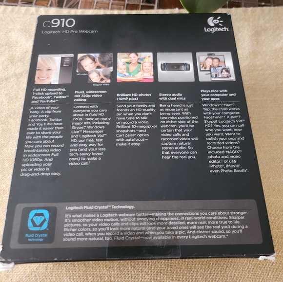 Logitech HD Pro Webcam C910 1080p USB  PC&MAC  NEW - Picture 3 of 3